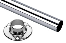19mm Round Wardrobe Rail and Fixings