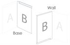 Avanti Opus 22mm Bi-Fold Door (RH Base - LH Wall) Hi-Gloss Cashmere 715 x 309mm