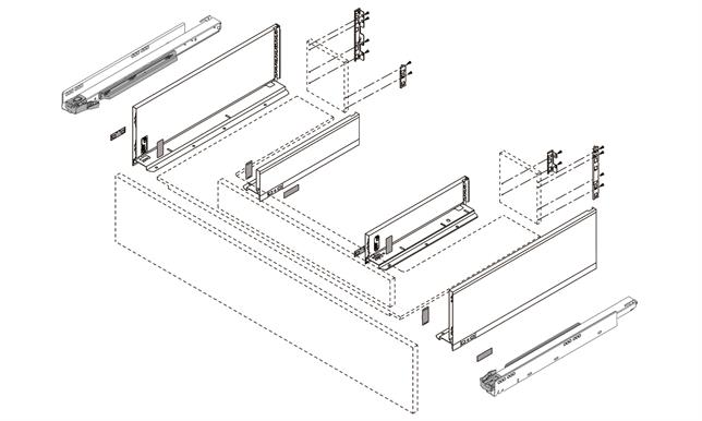 Legrabox Blumotion C-Height Sink Drawers