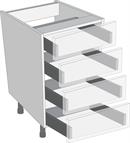 Legrabox Orion Grey 600mm Cabinet Pack, 4 Cutlery Drawers
