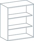 600 x 720mm Wall Unit Carcass in Light Grey (Flat Pack)