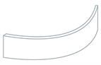 Avanti Quadro 22mm Curved Plinth, Graphite Grained Paint Eff 150 x 278 x 578mm