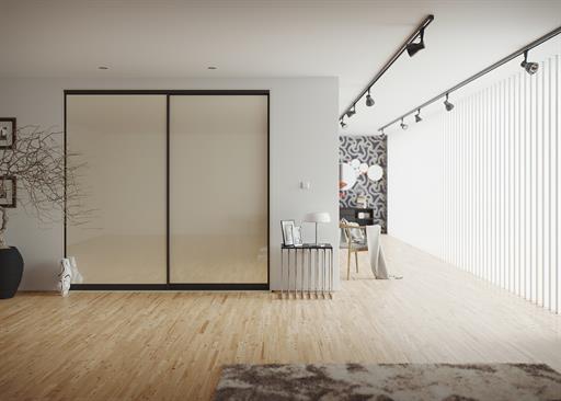 Lucine - Black - Light Beige Glass