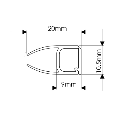 Glow Illuminated Glass Shelf Profile