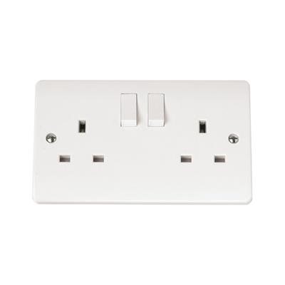 13A 2 Gang DP Switched Socket