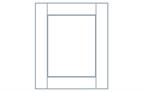 Avanti Quadro 22mm Door, Alabaster Grained Paint Effect 570 x 446mm