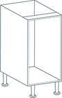400mm Drawer Base Unit Carcass in Light Grey (Flat Pack)