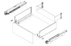 Blum Legrabox with Blumotion C height 500mm carbon black (70kg)