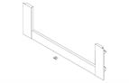 Blum Legrabox 'C' height inner drawer front to suit 900mm (element) s/steel