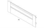 Blum Legrabox 'C' height inner drawer front to suit 600mm (gallery) s/steel
