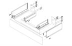 Blum Legrabox sink drawer with Blumotion C height 500mm orion grey (40kg)