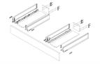 Blum Legrabox sink drawer with Blumotion M height 450mm stainless steel (40kg)