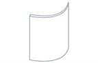 Avanti Quadro 22mm Curved Door, Light Grey Grained Paint Effect 715 x 318mm