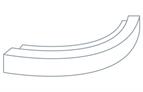 Avanti Quadro 36mm Curved Cornice, Light Grey Grained Paint Effect 50 x 358mm